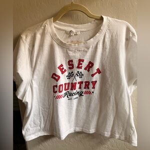 White Racing Graphic Tee